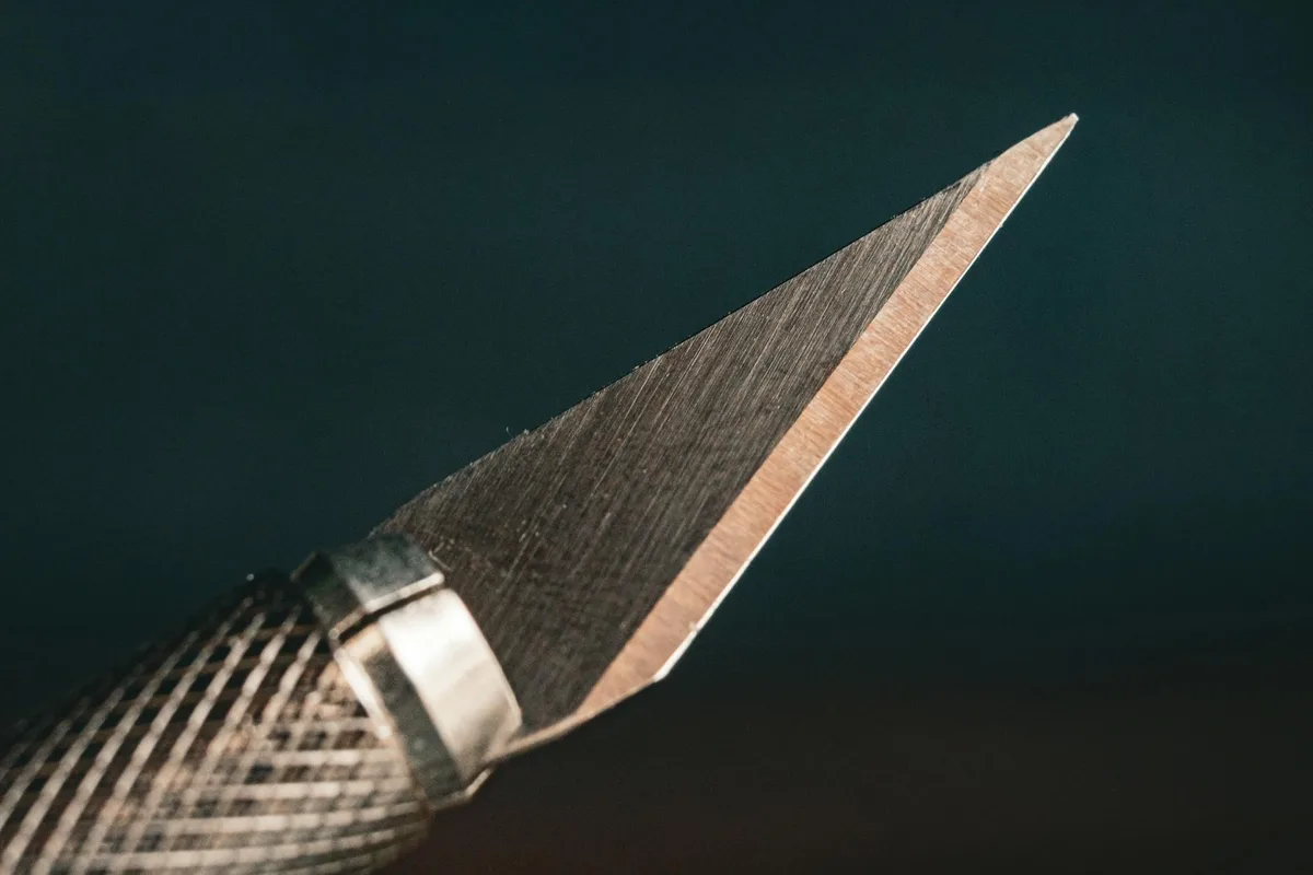 bypass lopper blade bevel angle close up
