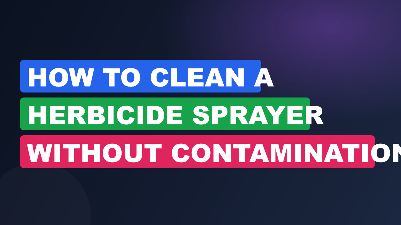 How to Clean a Herbicide Sprayer Without Contamination